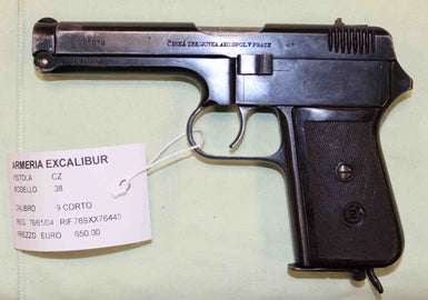 Pistola CZ Modello 38 Calibro 9 Corto