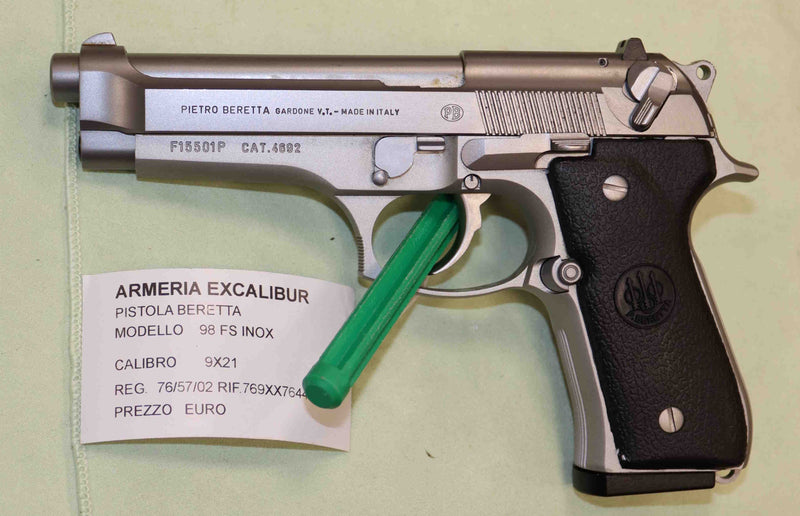 Pistola Beretta Modello 98 FS Inox Calibro 9X21