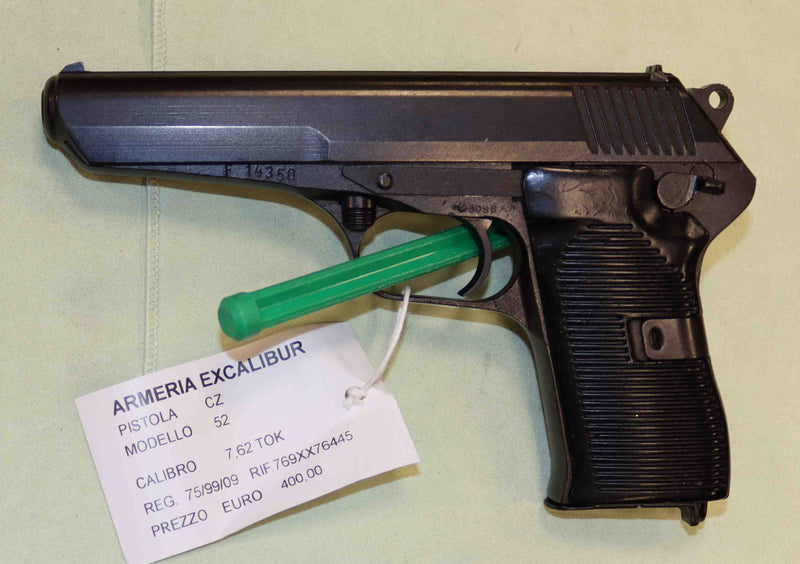 Pistola CZ Modello 52 Calibro 7.62 Tokarev