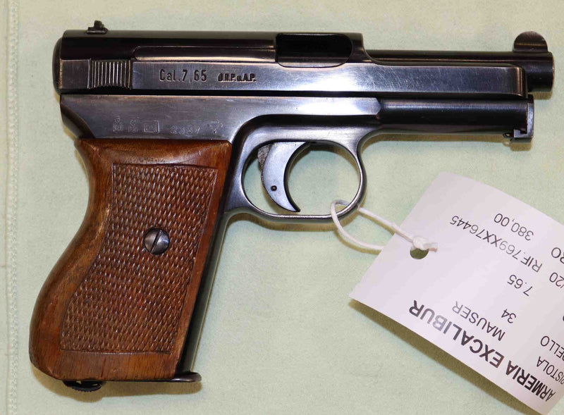 Pistola Mauser Modello 34 Calibro 7.65