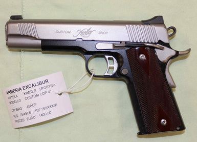 Pistola Kimber Modello 1911 Custom CDP II° Calibro 45 ACP Sportivs