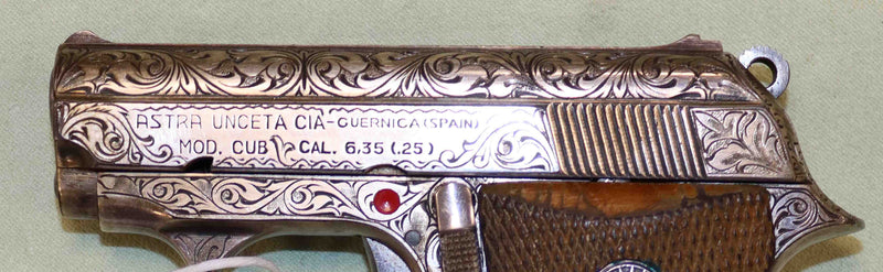 Pistola Astra Modello Cub Incisa Calibro 6.35