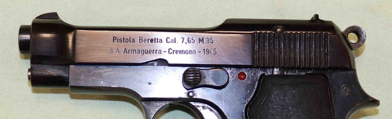 Pistola Beretta Modello 35 Arma Guerra Cremona Calibro 7.65 del 1945