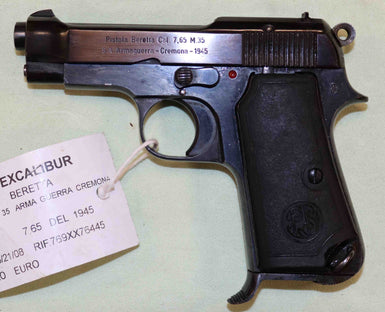 Pistola Beretta Modello 35 Arma Guerra Cremona Calibro 7.65 del 1945