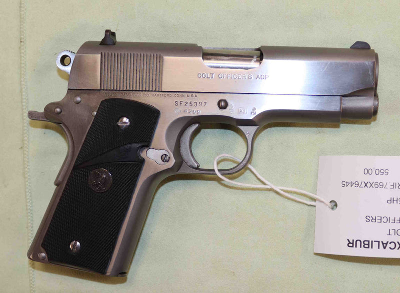 Pistola Colt Modello Officers Inox Calibro 45 HP