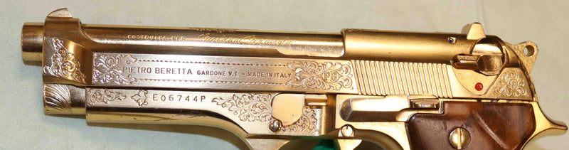 Pistola Beretta Modello 98FS Deluxe Gold Calibro 9X21