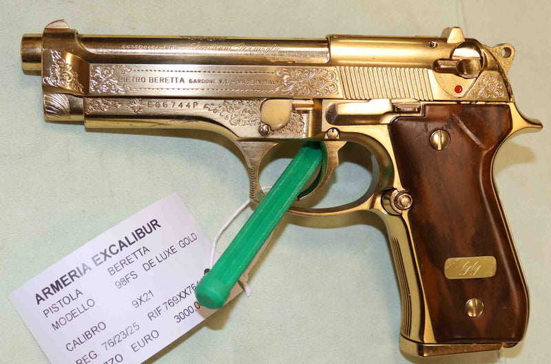 Pistola Beretta Modello 98FS Deluxe Gold Calibro 9X21