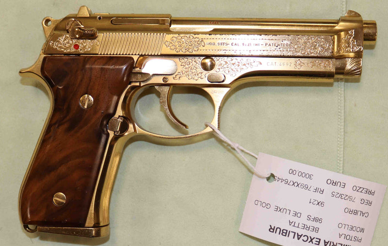 Pistola Beretta Modello 98FS Deluxe Gold Calibro 9X21