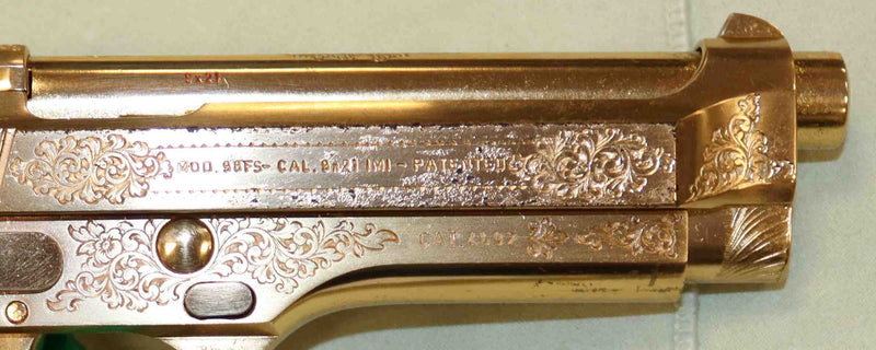 Pistola Beretta Modello 98FS Deluxe Gold Calibro 9X21