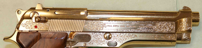 Pistola Beretta Modello 98FS Deluxe Gold Calibro 9X21