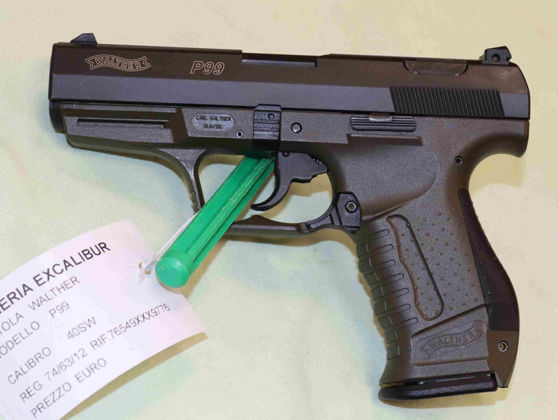 Pistola Walther Modello P99AS Green Calibro 40SW