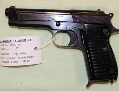 Pistola Beretta Modello 1951 Calibro 7.65 Para