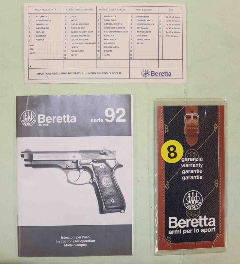 Pistola Beretta 98FS A1 Calibro 9X21