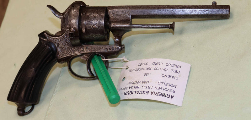 Revolver a Spillo Artigianale Belga Calibro .450